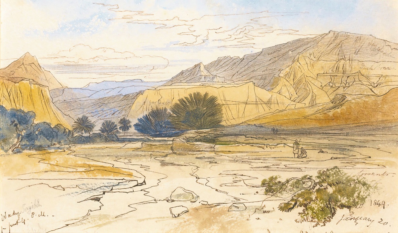 Edward Lear - Wadi Tayibeh, Eygpt
