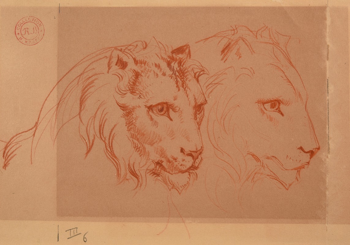 Jacques-Raymond Brascassat - Deux têtes de lion