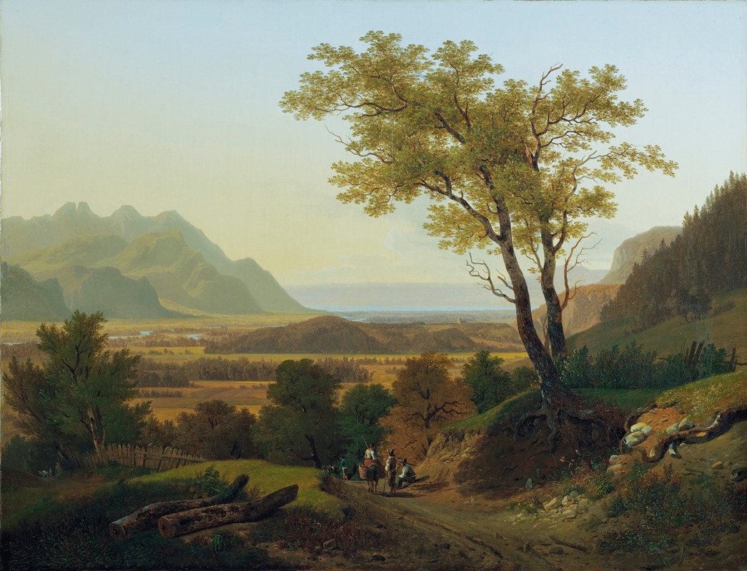 François Diday - Lowlands With Lake Geneva