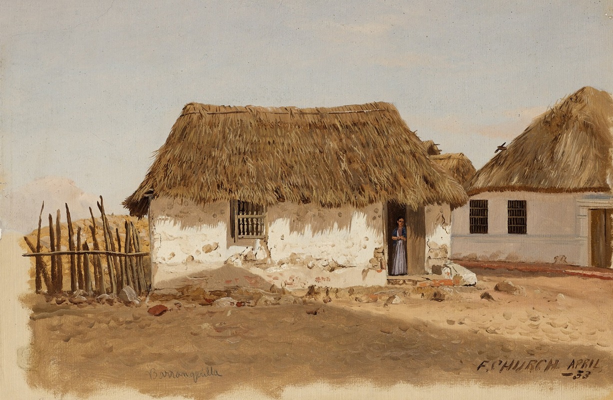 Frederic Edwin Church - Colombia, Barranquilla, Two Houses