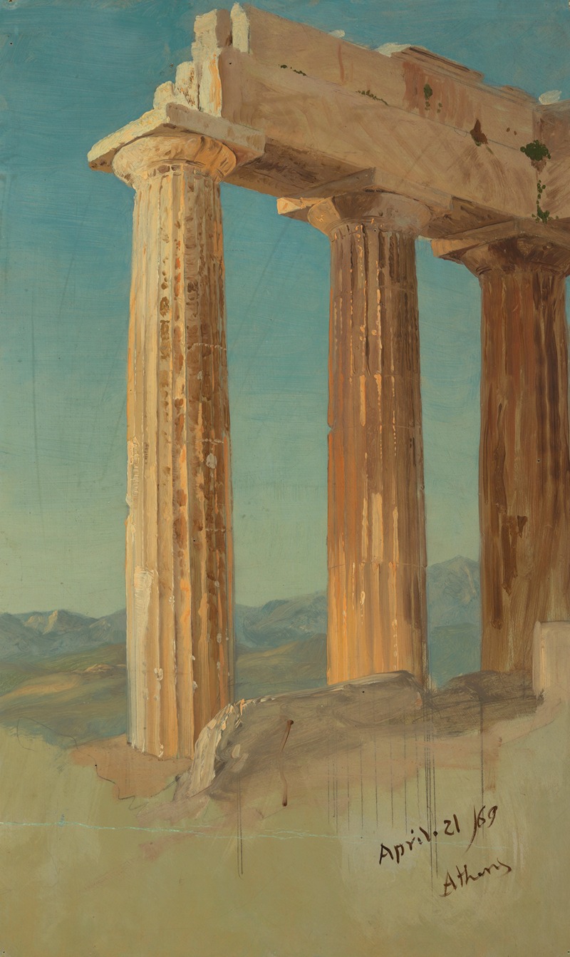 Frederic Edwin Church - Columns of the Parthenon, Athens