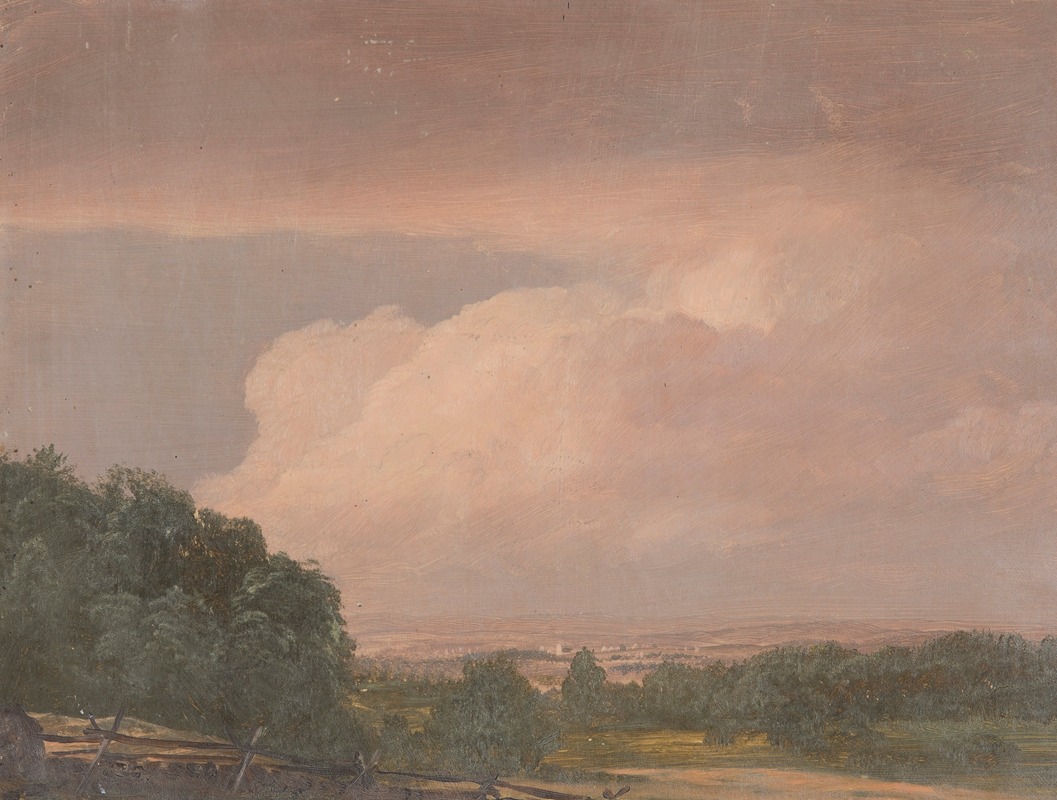 Frederic Edwin Church - Landscape (possibly Hudson Valley)