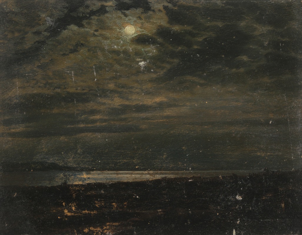 Frederic Edwin Church - Maine Coast, moonlight