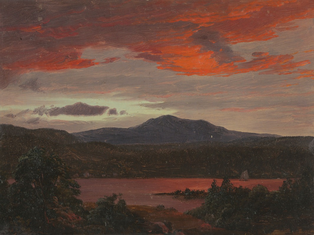 Frederic Edwin Church - Mount Katahdin from Lake Katahdin, Maine