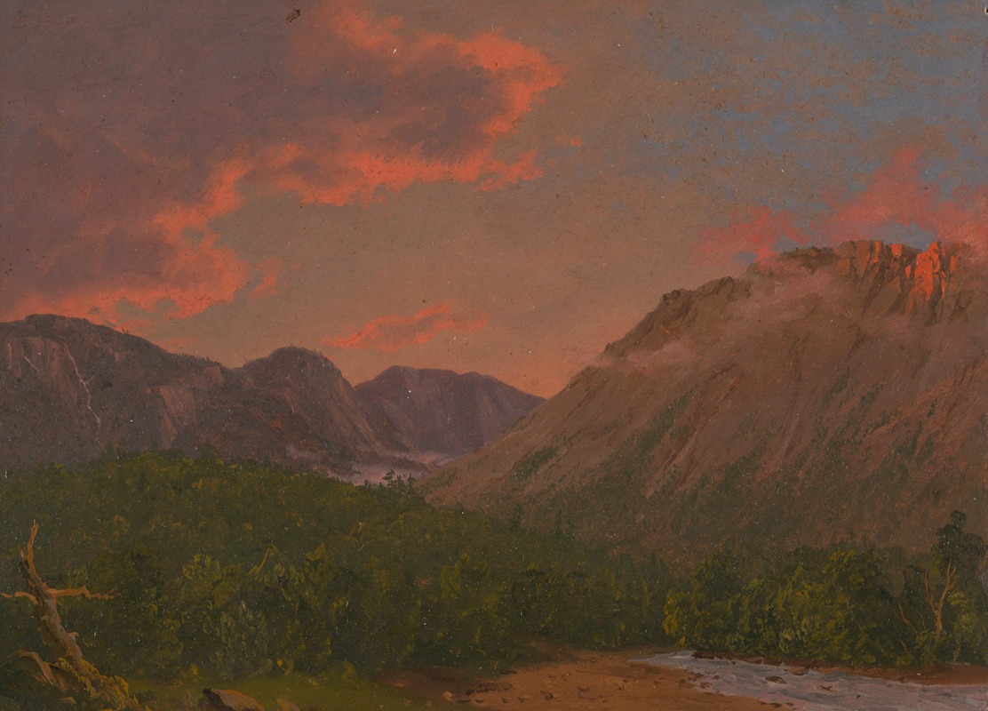 Frederic Edwin Church - Mountain Landscape at Sunset