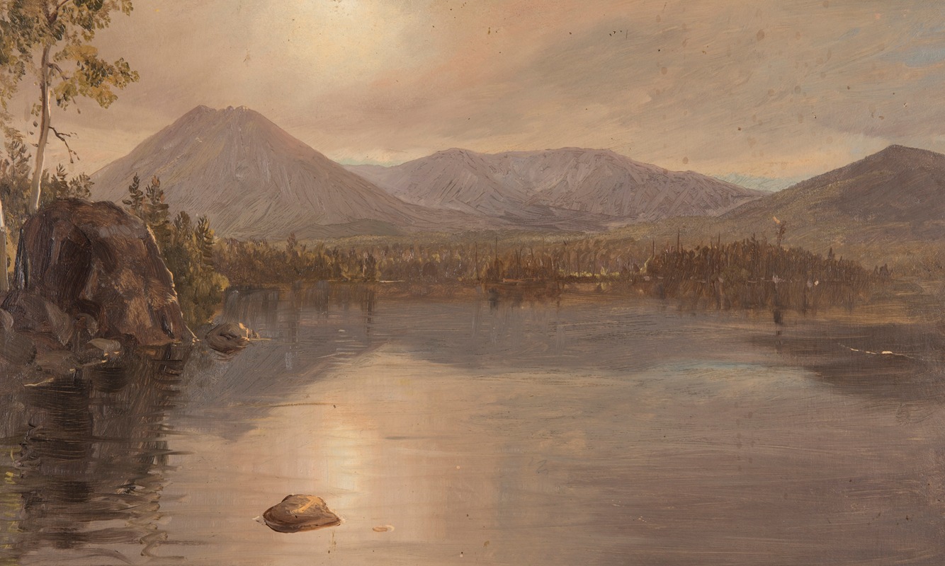 Frederic Edwin Church - Mounts Katahdin and Turner from Lake Katahdin, Maine