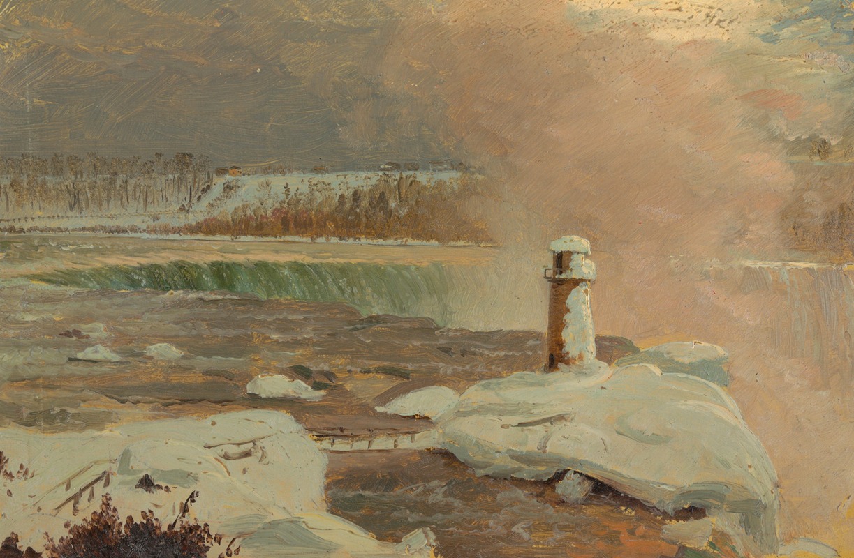 Frederic Edwin Church - Niagara River and Falls in Snow