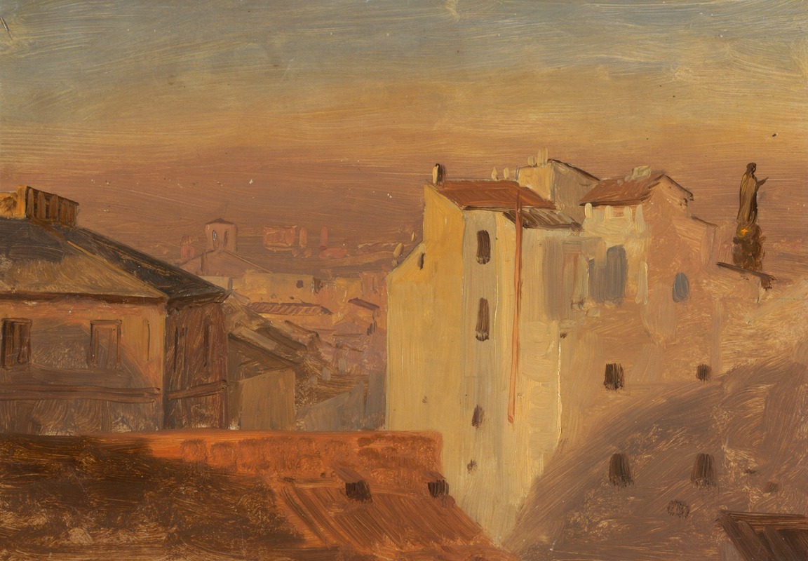 Frederic Edwin Church - Rooftops, Rome, Italy