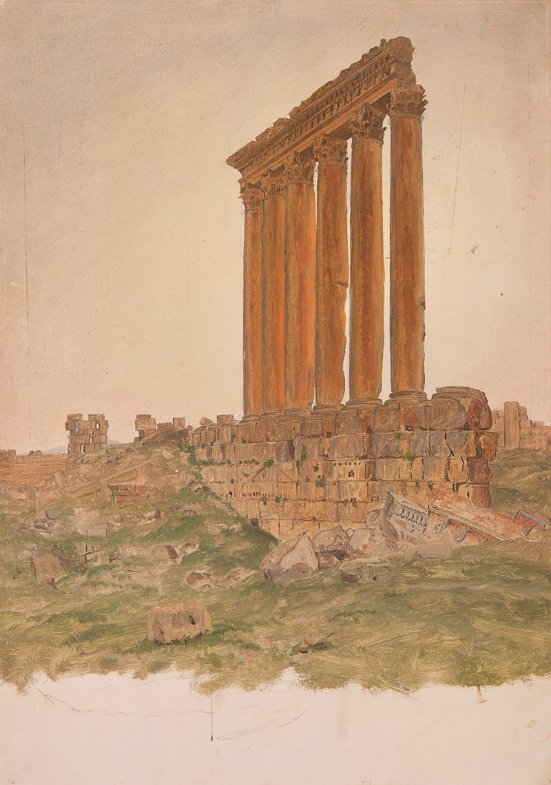 Frederic Edwin Church - Ruins of the Temple of Zeus, Baalbek
