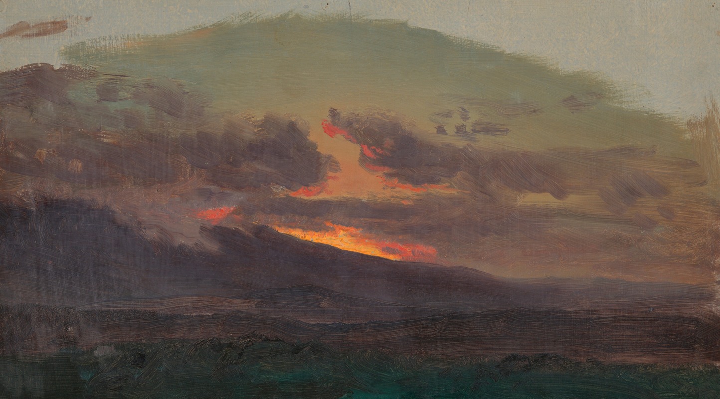 Frederic Edwin Church - Sunset across the Catskills