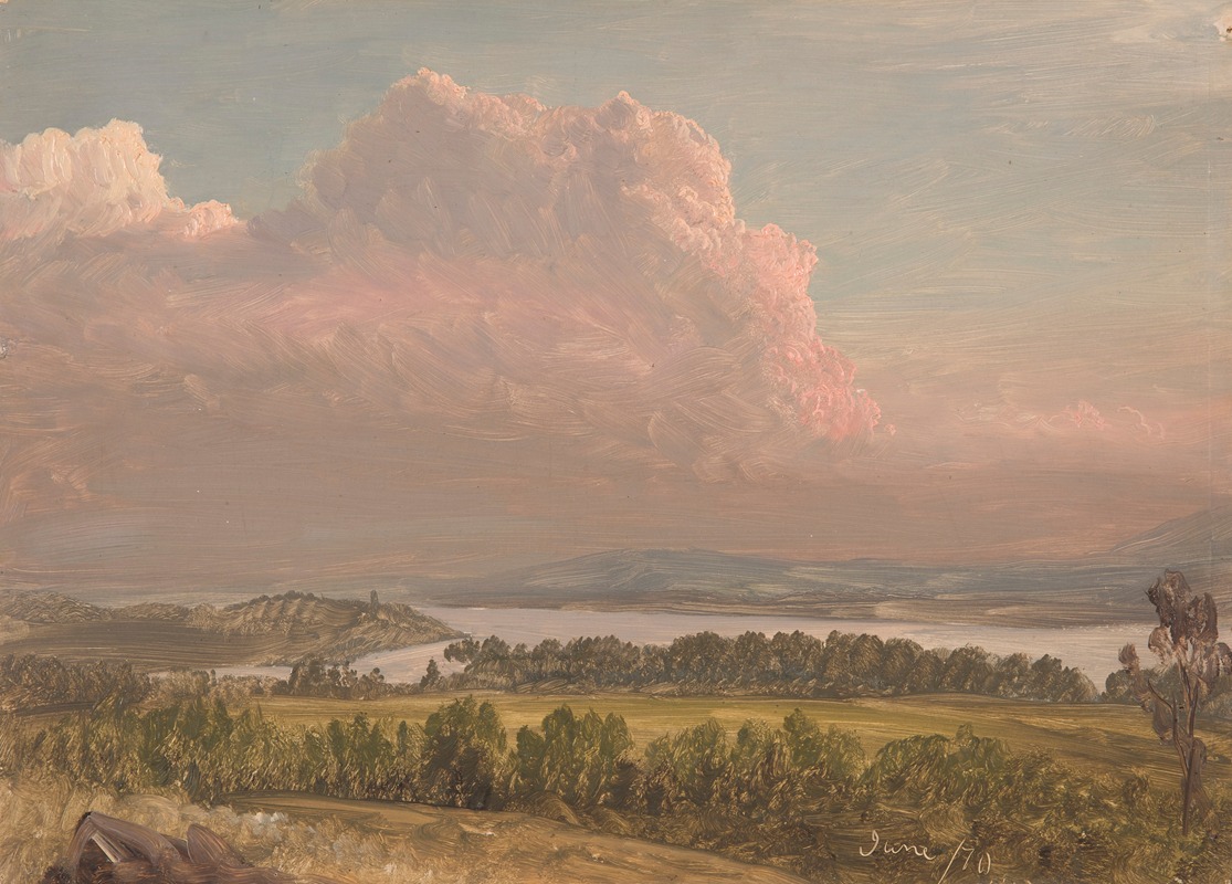 Frederic Edwin Church - Sunset across the Hudson Valley