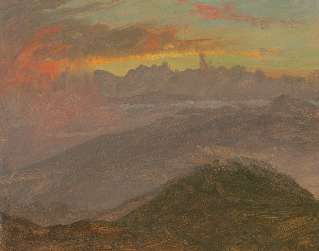 Frederic Edwin Church - Sunset and Mountains