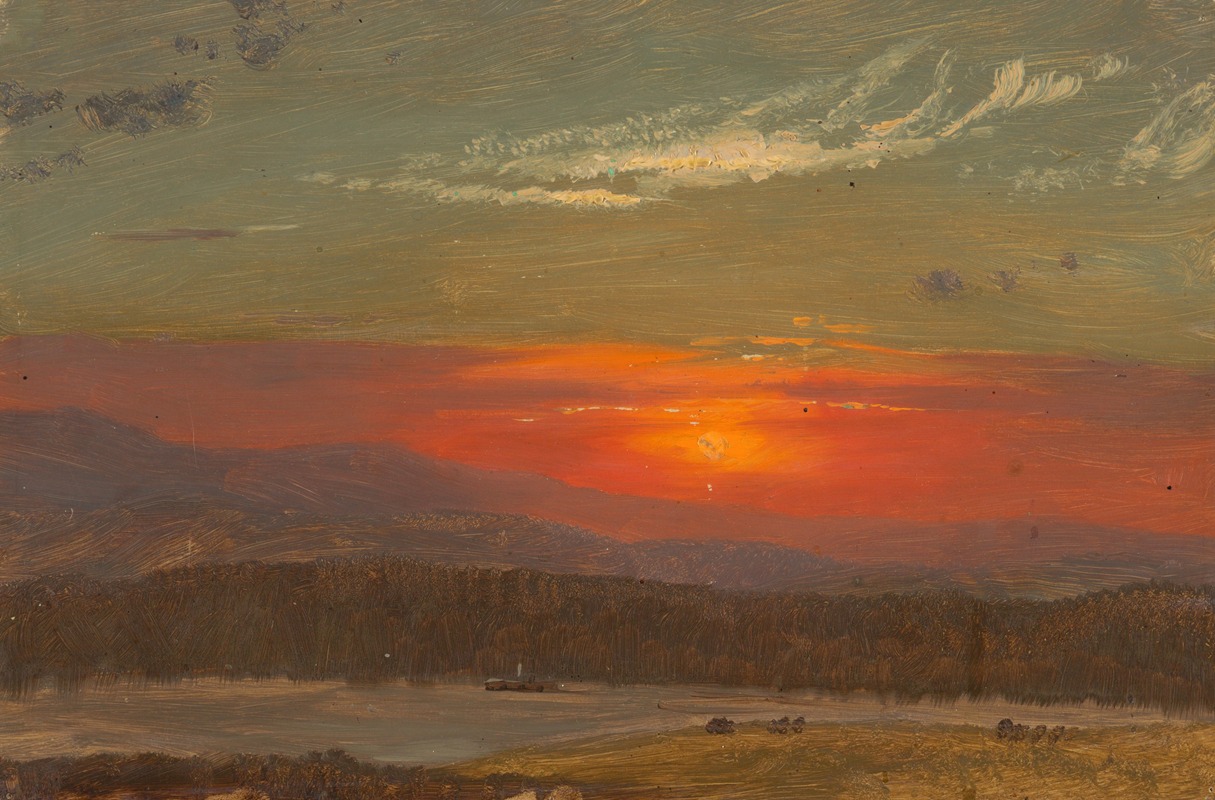 Frederic Edwin Church - Sunset over the Catskills