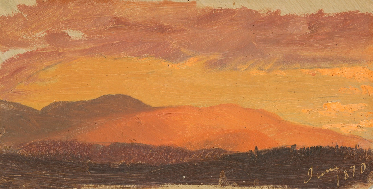 Frederic Edwin Church - Sunset, Hudson Valley