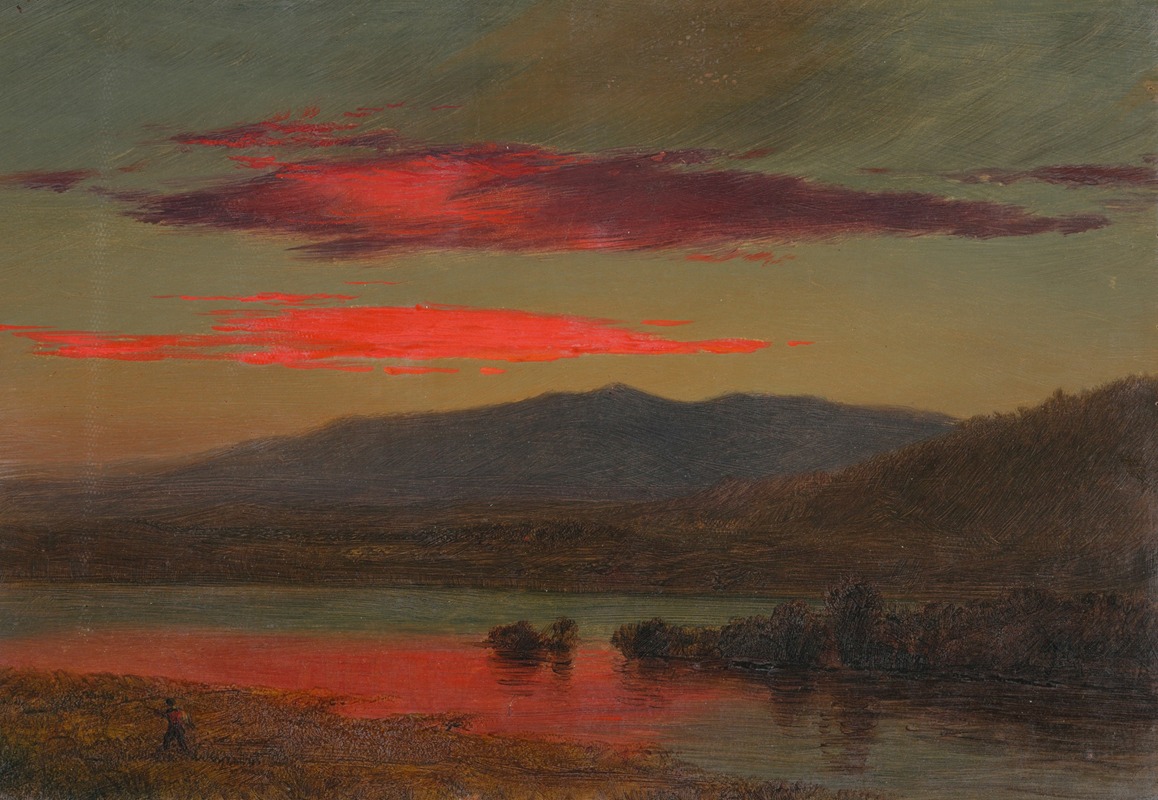 Frederic Edwin Church - Sunset, Hudson, New York