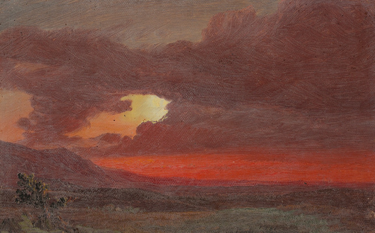 Frederic Edwin Church - Sunset, Hudson, New York