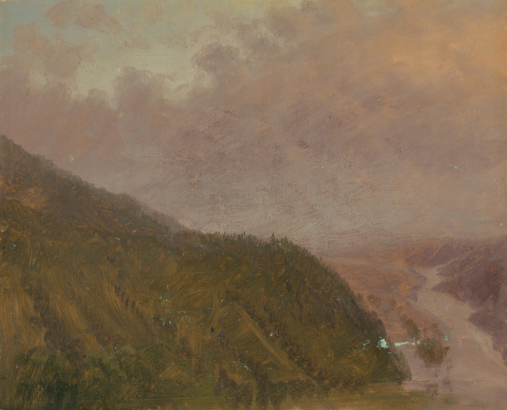 Frederic Edwin Church - Valley from top of a high hill (Europe)