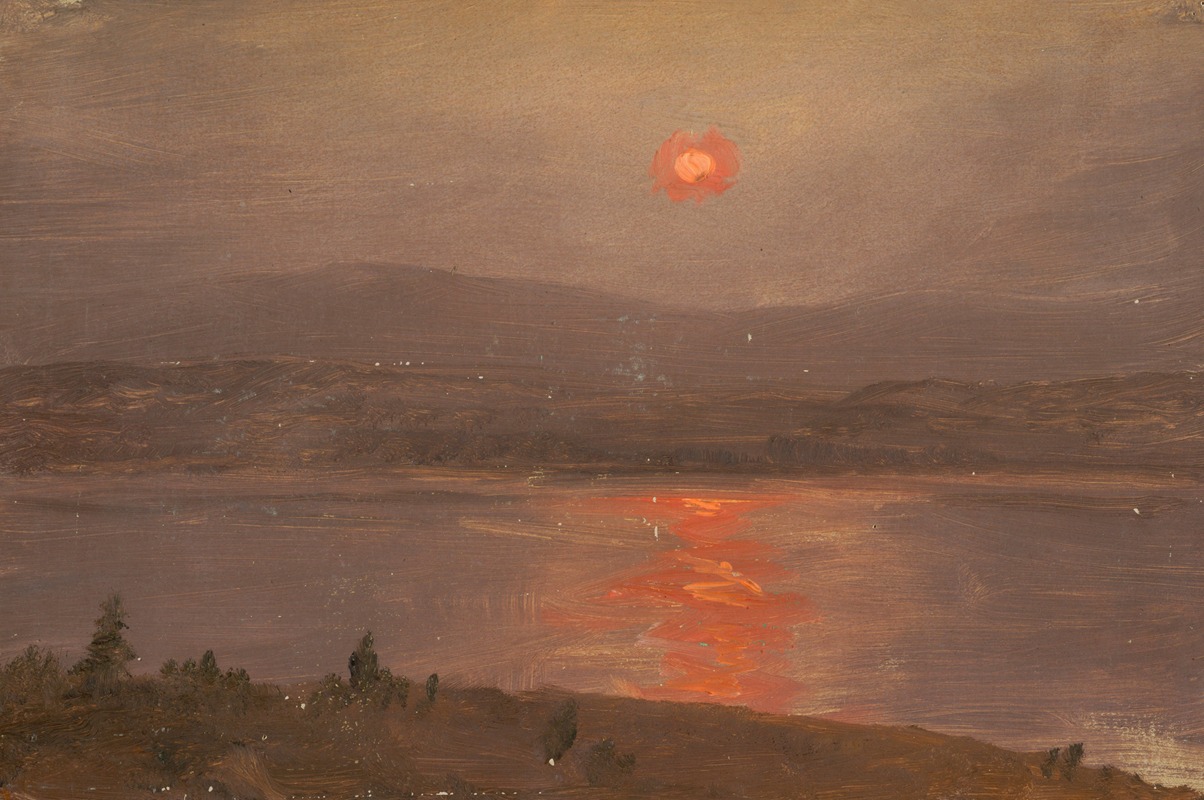 Frederic Edwin Church - View Across the Hudson at Sunset