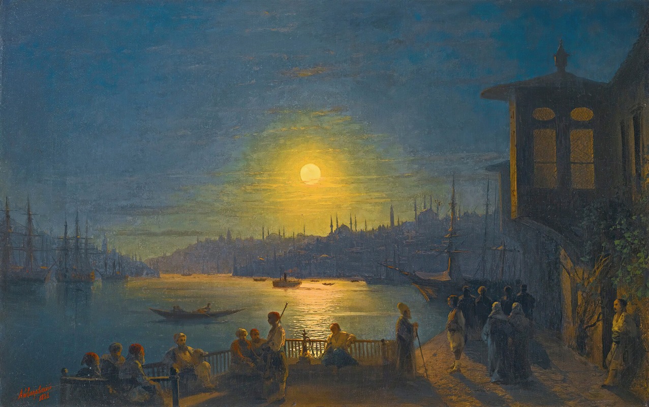 Ivan Konstantinovich Aivazovsky - Moonrise Over The Golden Horn