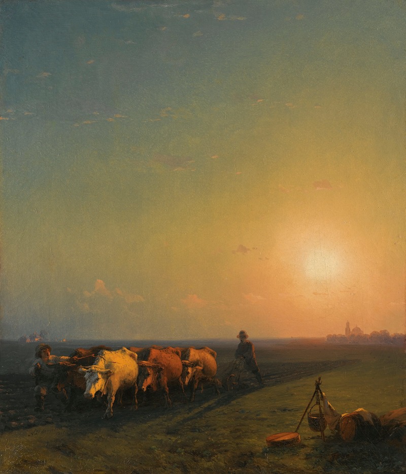 Ivan Konstantinovich Aivazovsky - Ploughing The Fields, Crimea