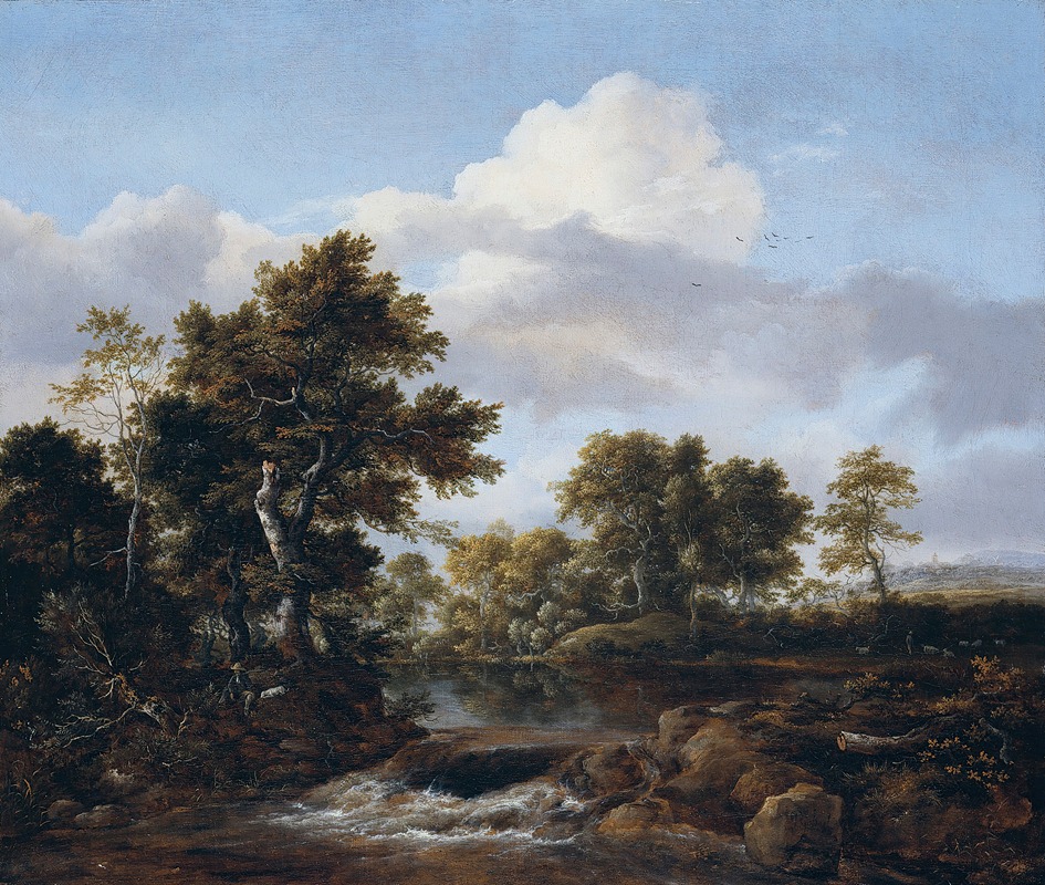 Jacob van Ruisdael - Wooded Landscape with a Stream