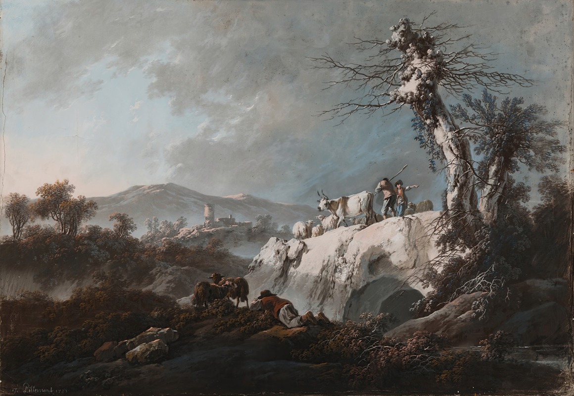 Jean-Baptiste Pillement - A Rocky Landscape