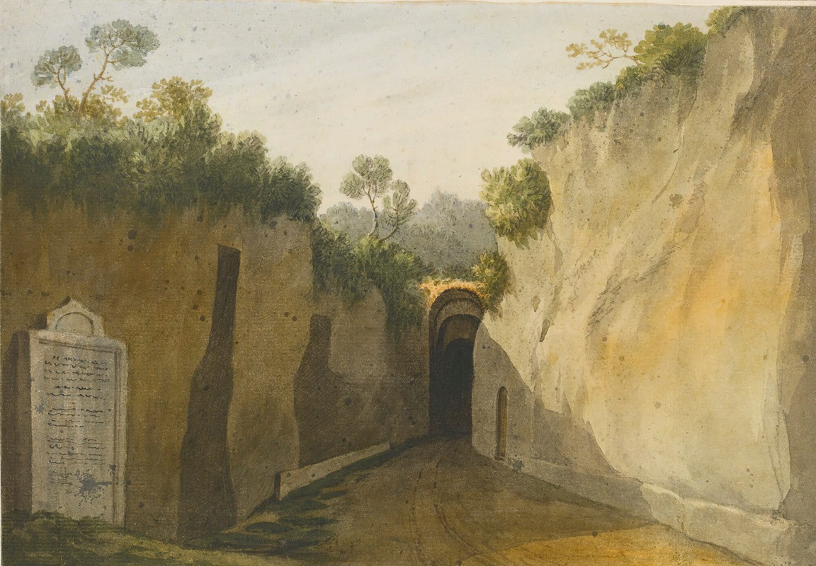 John Warwick Smith - Entrance To The Grotto Of Posillipo, Naples