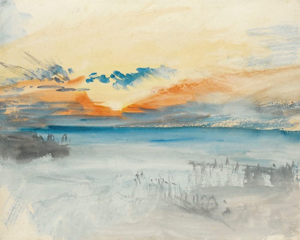 Joseph Mallord William Turner - Sunset Over Water