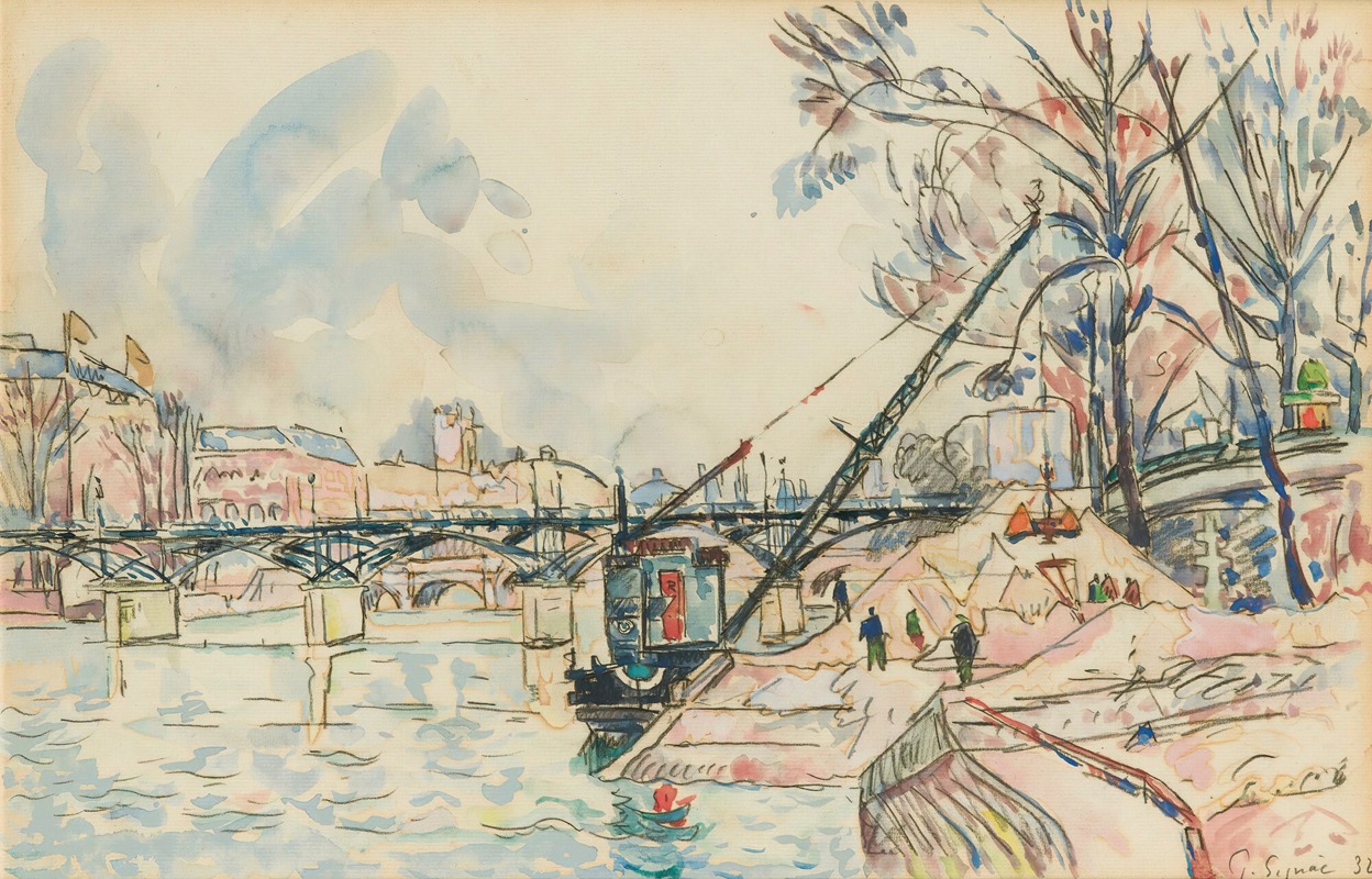 Paul Signac - Paris, La Seine Au Pont Des Arts