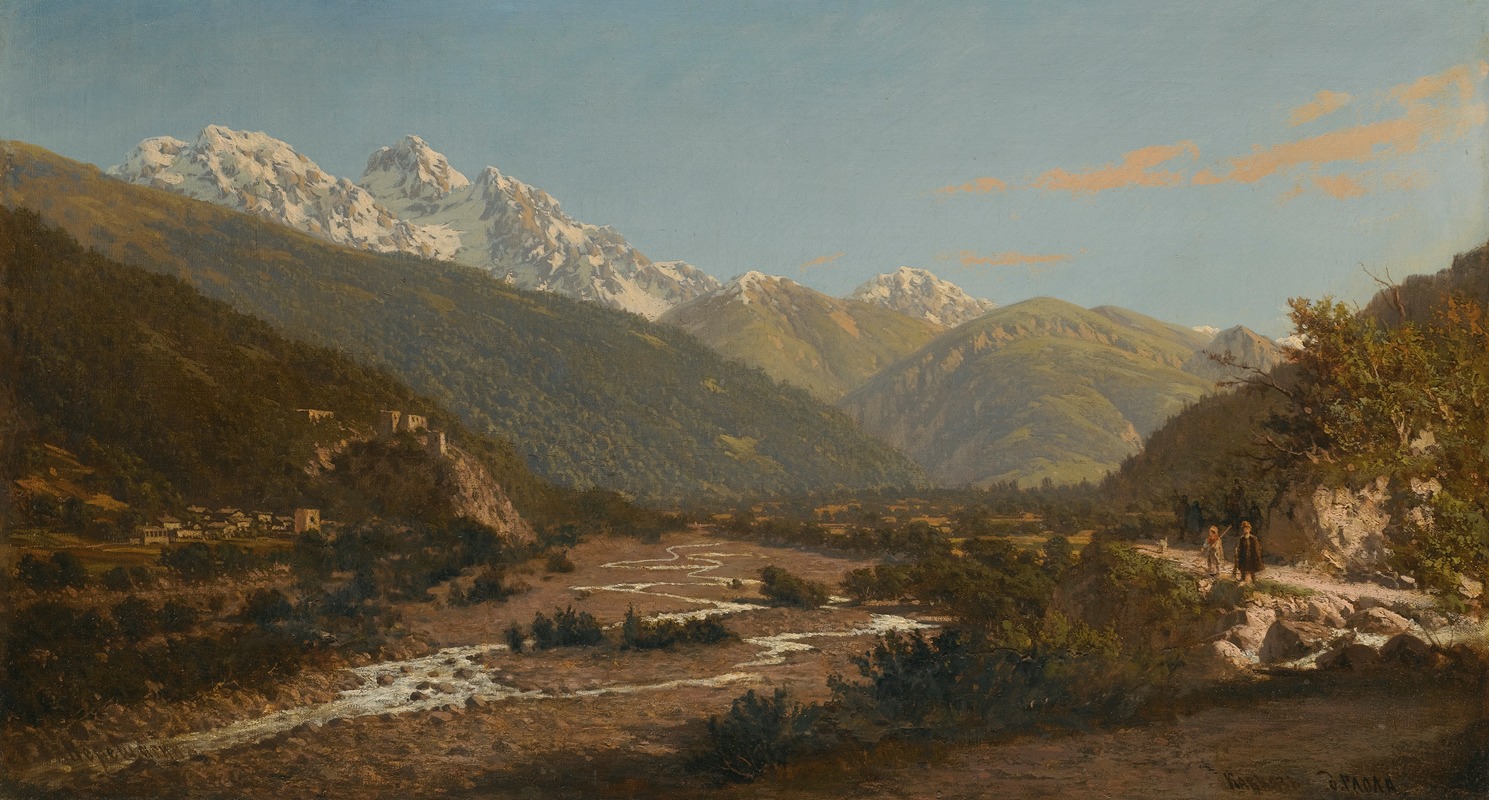 Petr Petrovich Vereshchagin - A View Of Mount Karaugom, Caucasus
