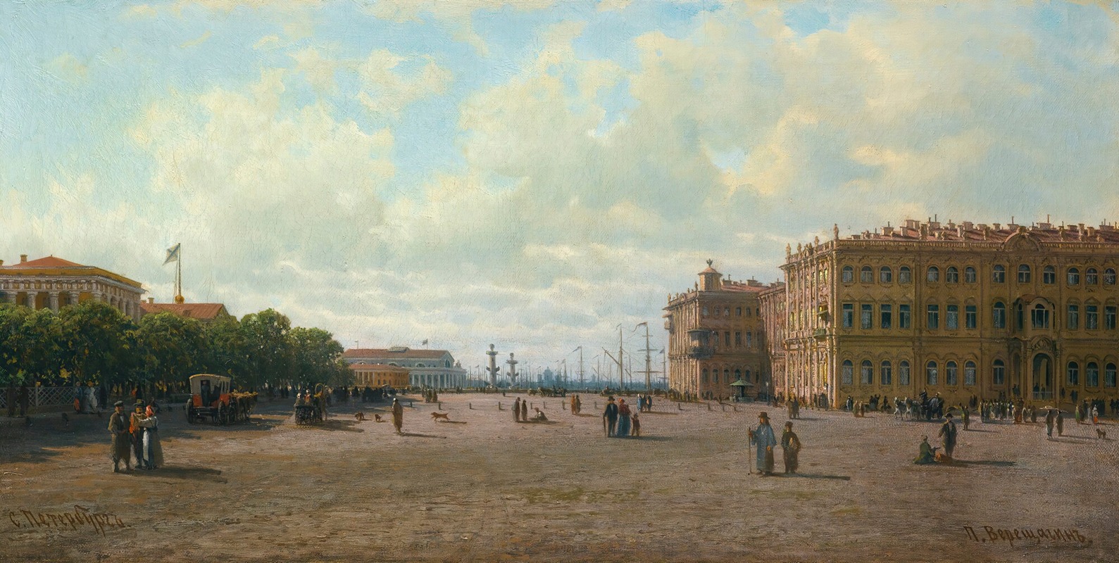 Petr Petrovich Vereshchagin - View Of Palace Square, St Petersburg