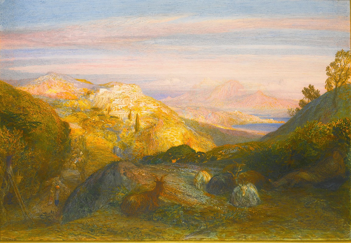 Samuel Palmer - The Near And The Distant; From Southern Italy
