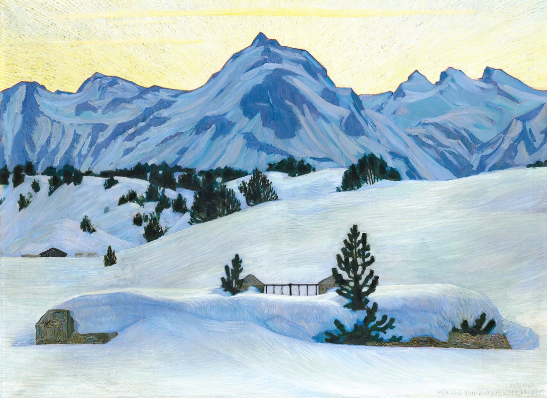Walter von Ruckteschell - Winter Landscape Near Maloja