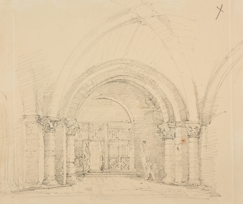 Jacques-Raymond Brascassat - Intérieur du porche Nord de la cathédrale Notre-Dame-de-l’Annonciation du Puy-en-Velay