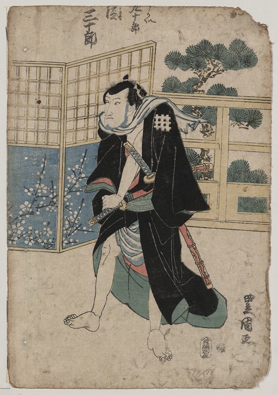 Toyokuni Utagawa - Seki sanjūrō no ukai kujūrō