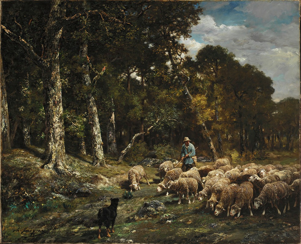 Charles Emile Jacque - The Flock