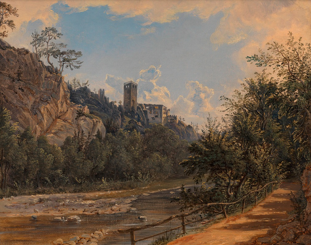 Friedrich Loos - Ruine Rauhenstein bei Baden