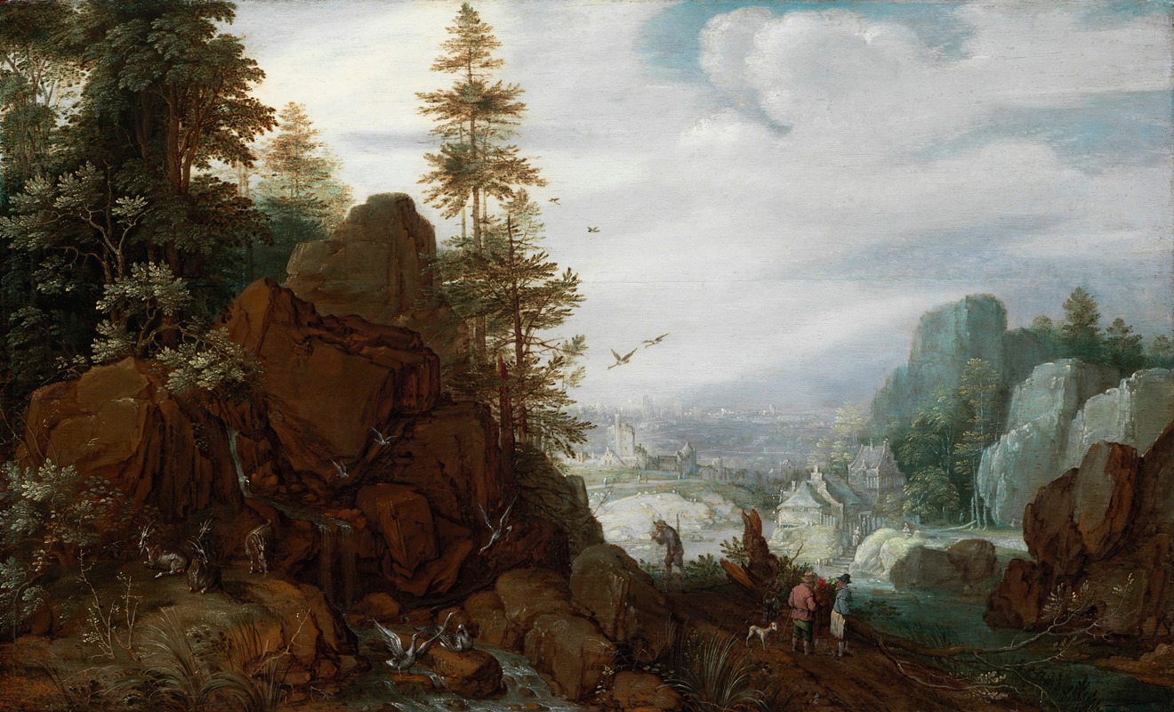 Gillis Claesz. de Hondecoeter - Rocky Landscape