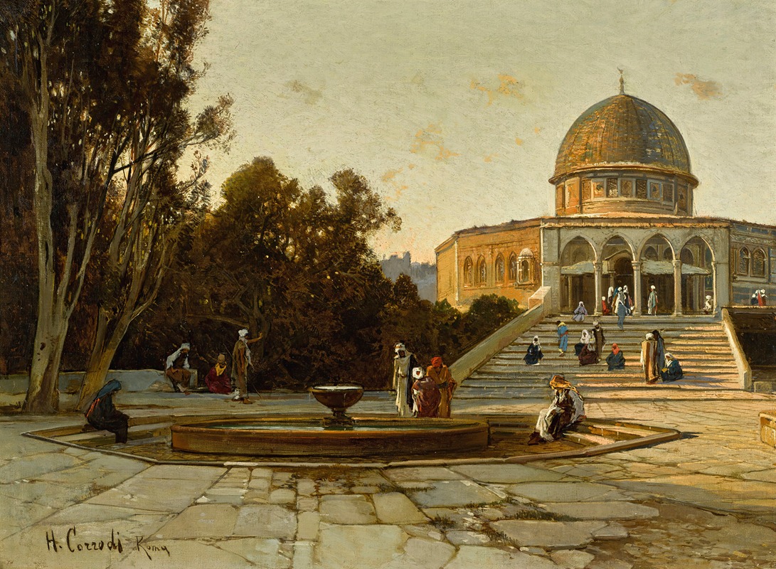 Hermann David Salomon Corrodi - The Dome Of The Rock, Jerusalem