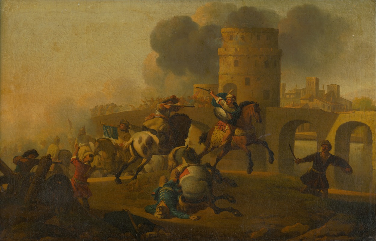 J. von Lochteren - Battle Scene (Battle outside the city walls)