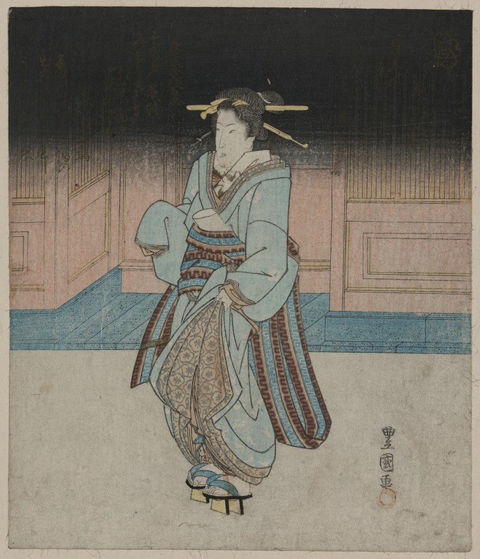 Toyokuni Utagawa - Yoru no fukagawa geisha