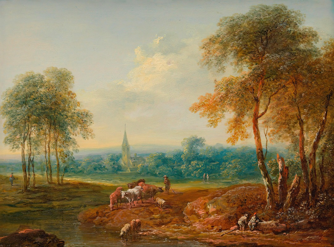 Johann Christian Brand - Landschaft mit Kuhherde