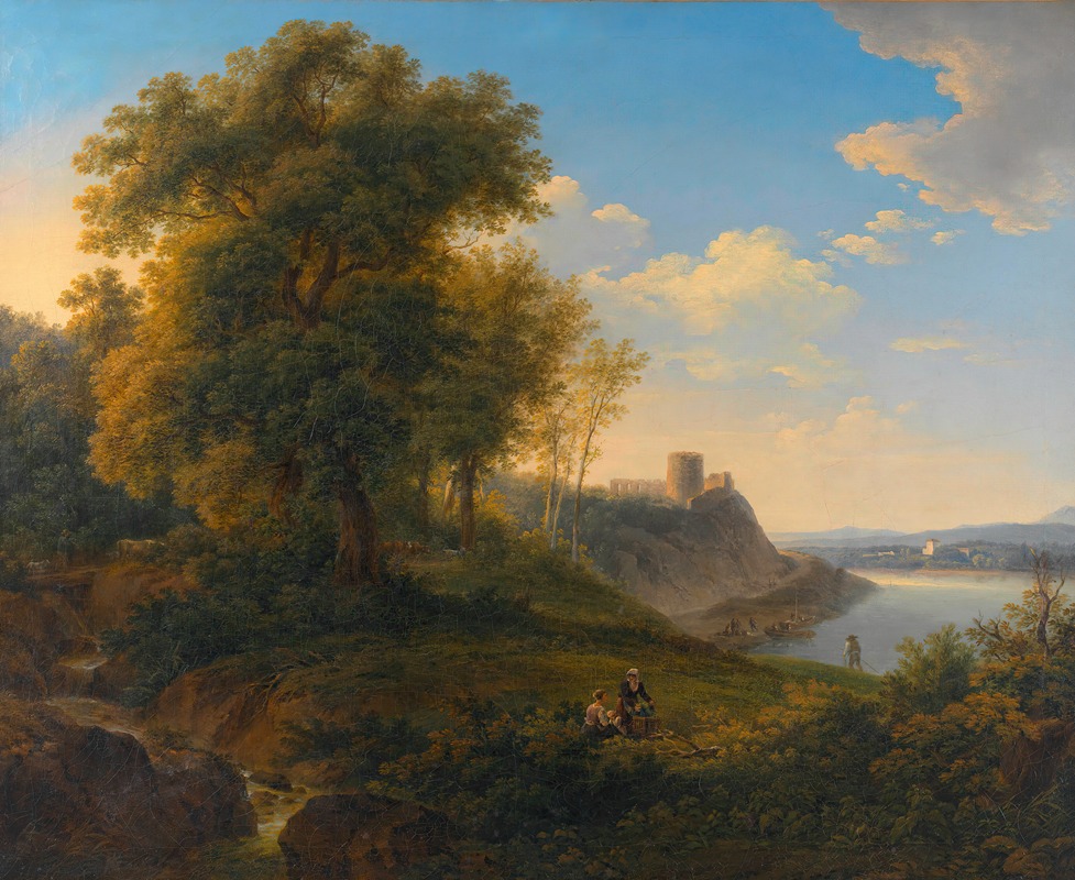 Joseph Mössmer - Landschaft an der Donau