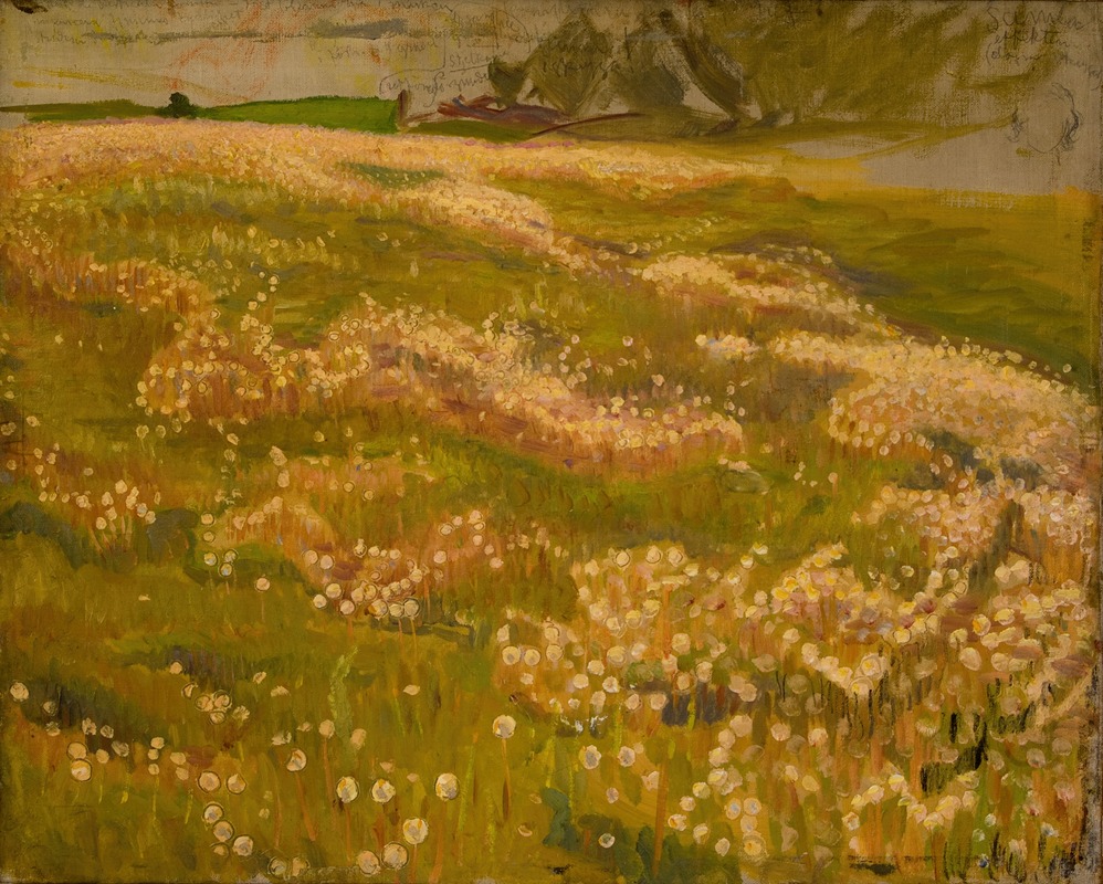 Richard Bergh - Sketch for The Knight and the Maiden (Dandelion Meadow)
