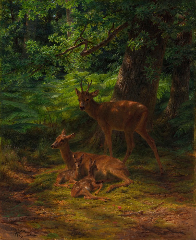 Rosa Bonheur - Deer in Repose