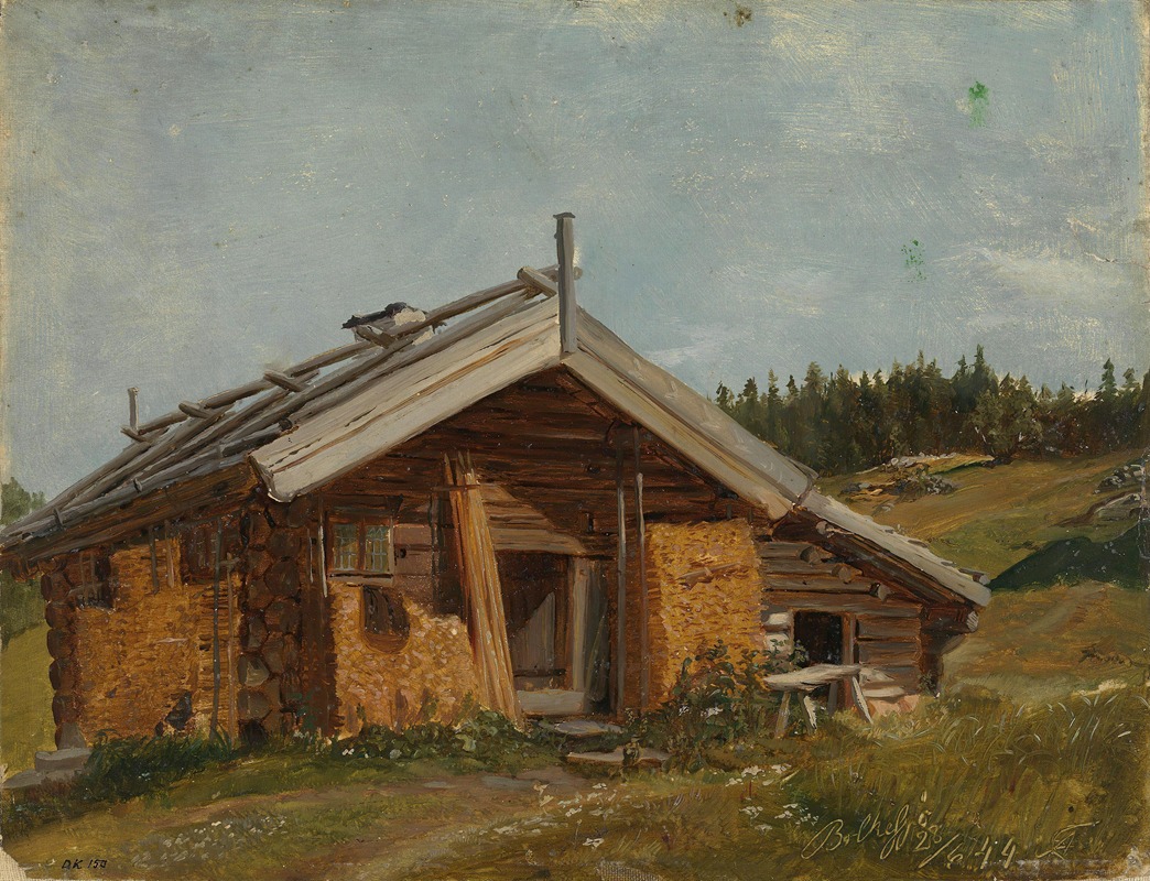 Adolph Tidemand - Farmhouse at Bolkesjø