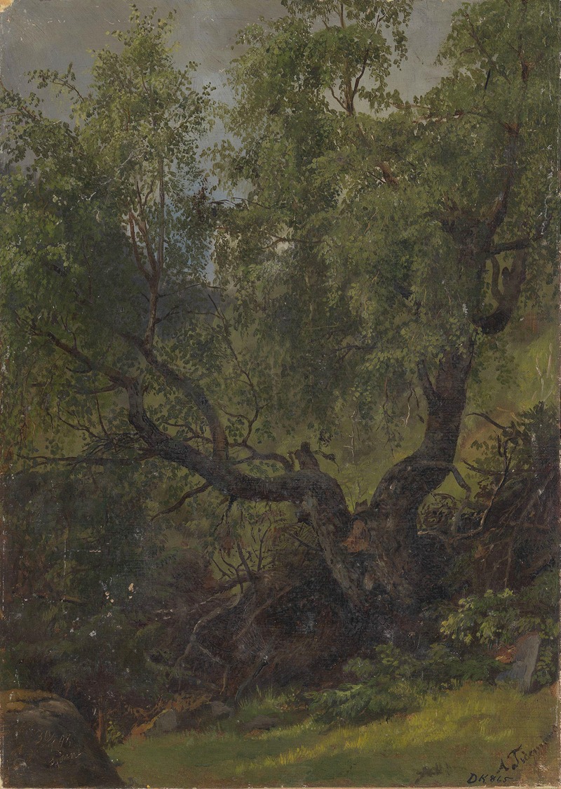 Adolph Tidemand - Forest Study from Numedal