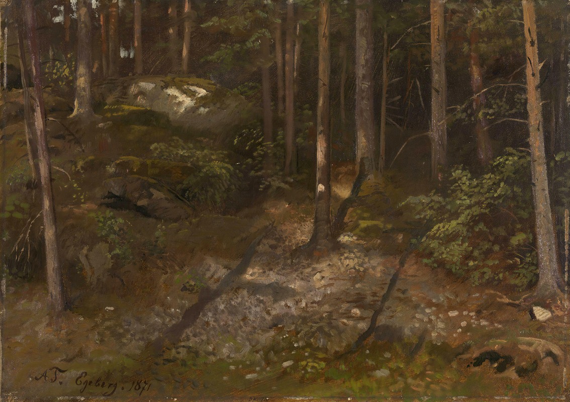 Adolph Tidemand - Forest Study