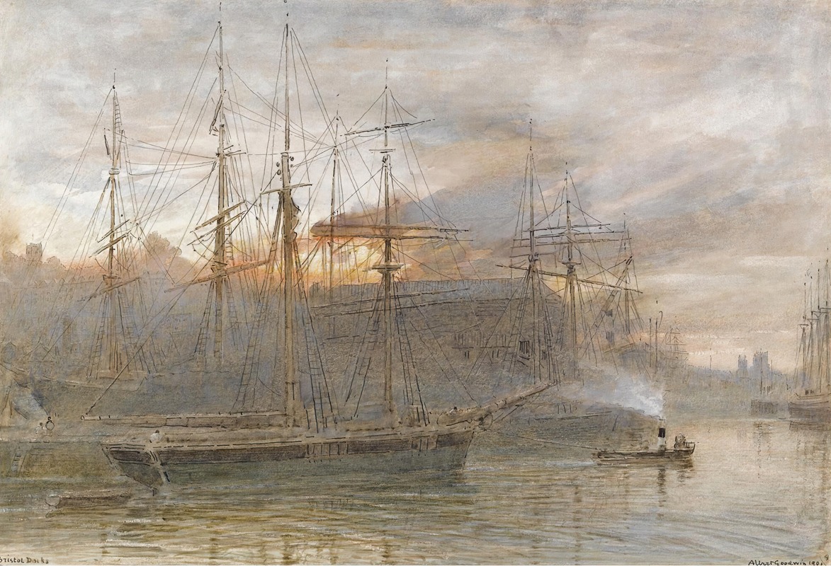 Albert Goodwin - Bristol docks