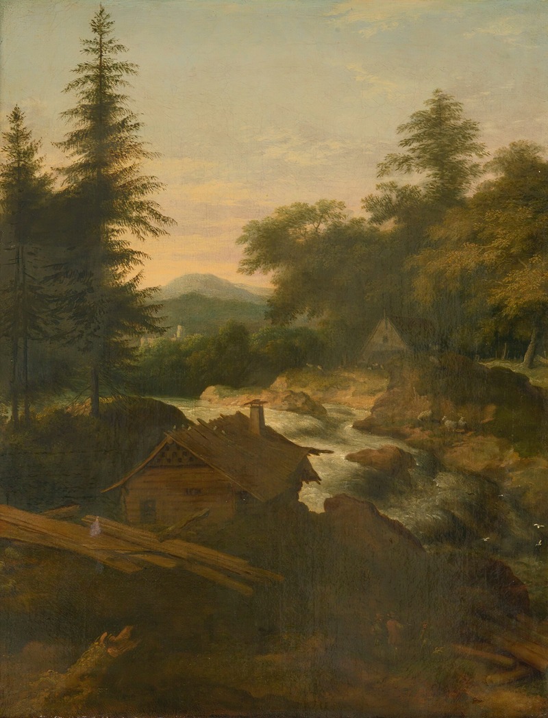 Allaert van Everdingen - River Landscape With Cottage